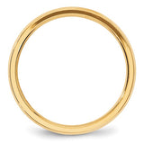 Solid 14K Yellow Gold Beveled Edge Comfort Fit Wedding Band, 4 mm