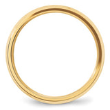 14K Yellow Gold Beveled Edge Solid Comfort Fit Wedding Band, 5mm Wide, Timeless Design