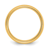 10k Yellow Gold Beveled Edge, Comfort Fit wedding band ring alternate angle