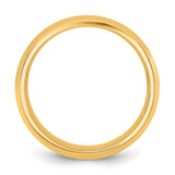 14k Yellow Gold Beveled Edge, Comfort Fit wedding band ring alternate angle