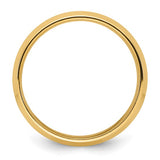 14K Yellow Gold Beveled Edge Comfort Fit Wedding Band 7mm With High Polish Finish