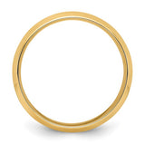 14K Yellow Gold Beveled Edge Comfort Fit 8mm Solid Wedding Band No Stone
