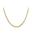 14K Yellow Gold 2 mm Polished Chain Necklace, Solid