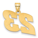 14k Yellow Gold Number 23 Pendant, Bold Block Sporty Design for Men or Unisex Wear