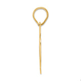 Polished Block Number 56 Charm Pendant in Real 14k Yellow Gold