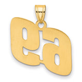14k Yellow Gold Number 69 Pendant, Bold Polished Block Design for Men or Unisex