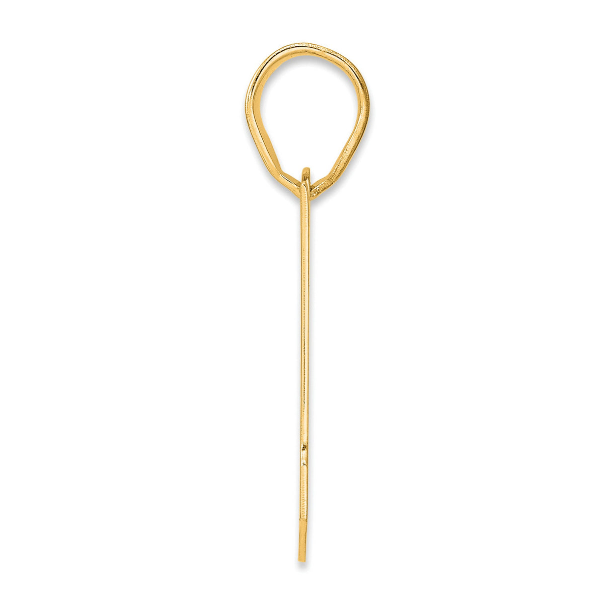 Polished Block Number 81 Charm Pendant in Real 14k Yellow Gold