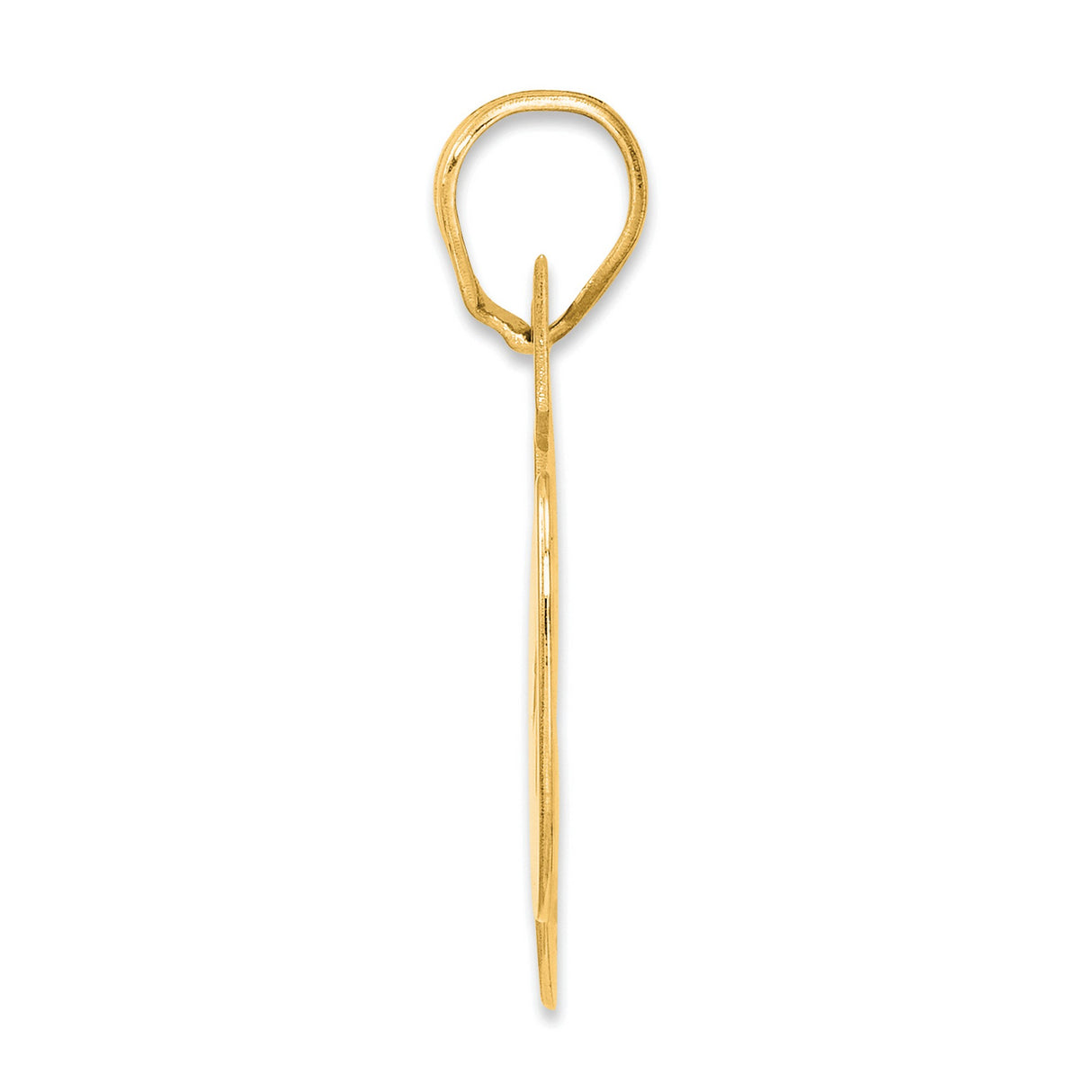 Polished Block Number 85 Charm Pendant in Real 14k Yellow Gold