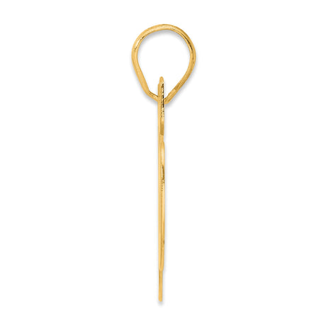 Polished Block Number 86 Charm Pendant in Real 14k Yellow Gold