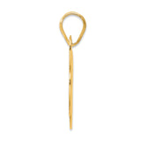 14k Yellow Gold Number 88 Pendant with Cutout Cross, Christian Faith Design