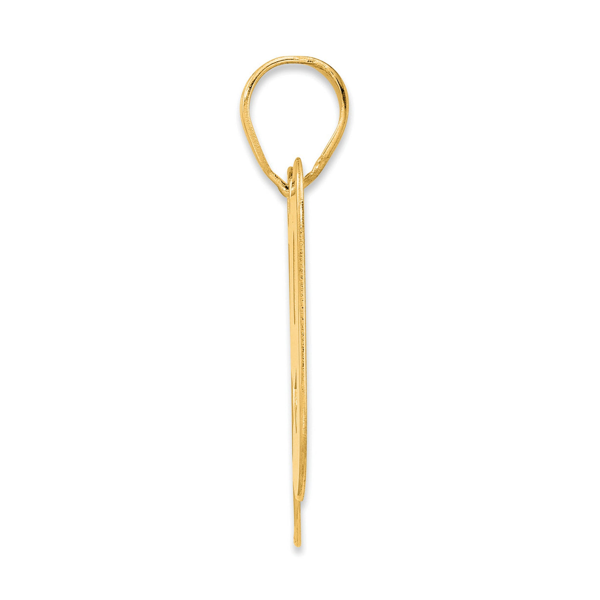 Polished Block Number 89 Charm Pendant in Real 14k Yellow Gold