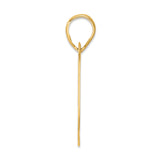 Polished Block Number 99 Charm Pendant in Real 14k Yellow Gold