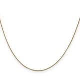 14K Yellow Gold 0.7 mm Box Chain Necklace, Polished