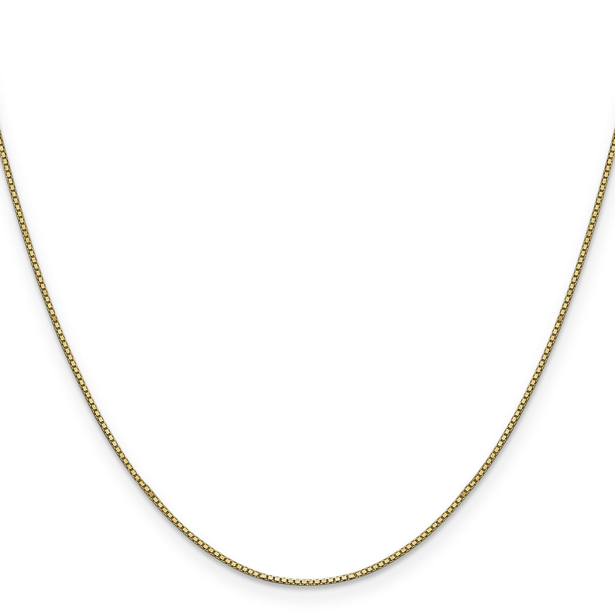 14K Yellow Gold 0.9 mm Box Chain Necklace, Polished
