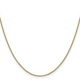 14K Yellow Gold 0.9 mm Box Chain Necklace, Polished