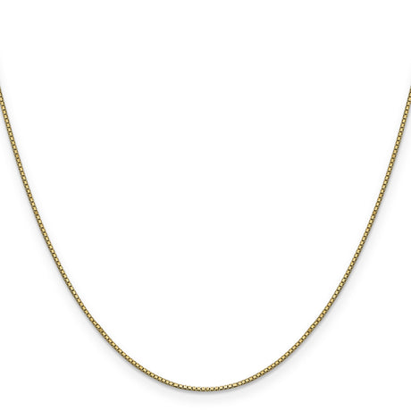 14K Yellow Gold 0.9 mm Box Chain Necklace, Polished