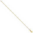 14K Yellow Gold 0.9 mm Box Chain Bracelet, Polished