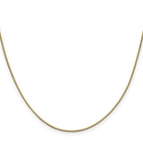14K Yellow Gold 0.95 mm Box Chain Necklace, Polished