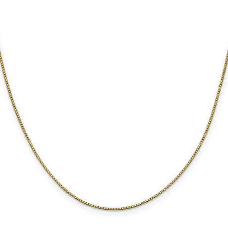 14K Yellow Gold 0.95 mm Box Chain Necklace, Polished