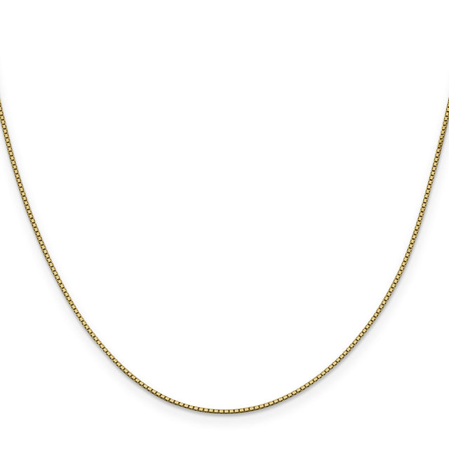 14K Yellow Gold 0.95 mm Box Chain Necklace, Polished