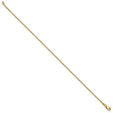 14K Yellow Gold 0.95 mm Box Chain Bracelet, Polished