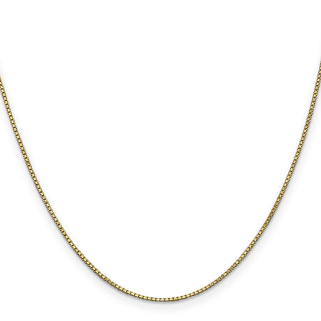 14K Yellow Gold 1 mm Box Chain Necklace, Polished