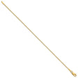 14K Yellow Gold 1 mm Box Chain Bracelet, Polished