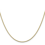 14K Yellow Gold 1.05 mm Box Chain Necklace, Polished