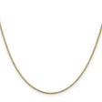 14K Yellow Gold 1.1 mm Box Chain Necklace, Polished