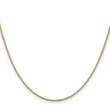 14K Yellow Gold 1.1 mm Box Chain Necklace, Polished