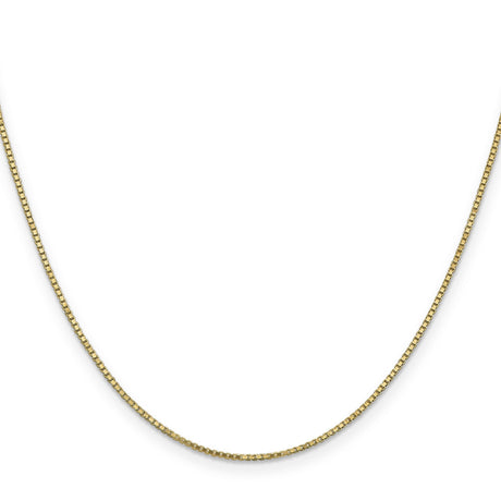 14K Yellow Gold 1.1 mm Box Chain Necklace, Polished