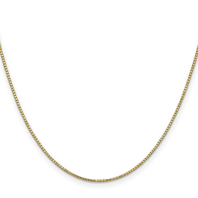 14K Yellow Gold 1.1 mm Box Chain Necklace, Polished