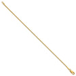 14K Yellow Gold 1.3 mm Box Chain Bracelet, Polished