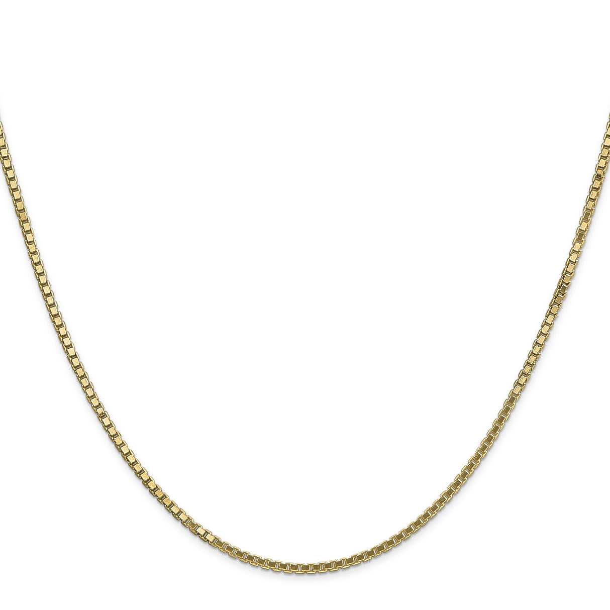 14K Yellow Gold 1.5 mm Box Chain Necklace, Polished