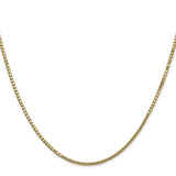 14K Yellow Gold 1.5 mm Box Chain Necklace, Polished