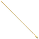 14K Yellow Gold 1.5 mm Box Chain Bracelet, Polished