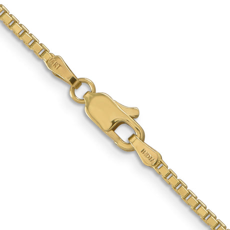 14K Yellow Gold 1.9 mm Box Chain Necklace, Polished alternate angle