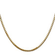 14K Yellow Gold 2.5 mm Box Chain Necklace, Polished