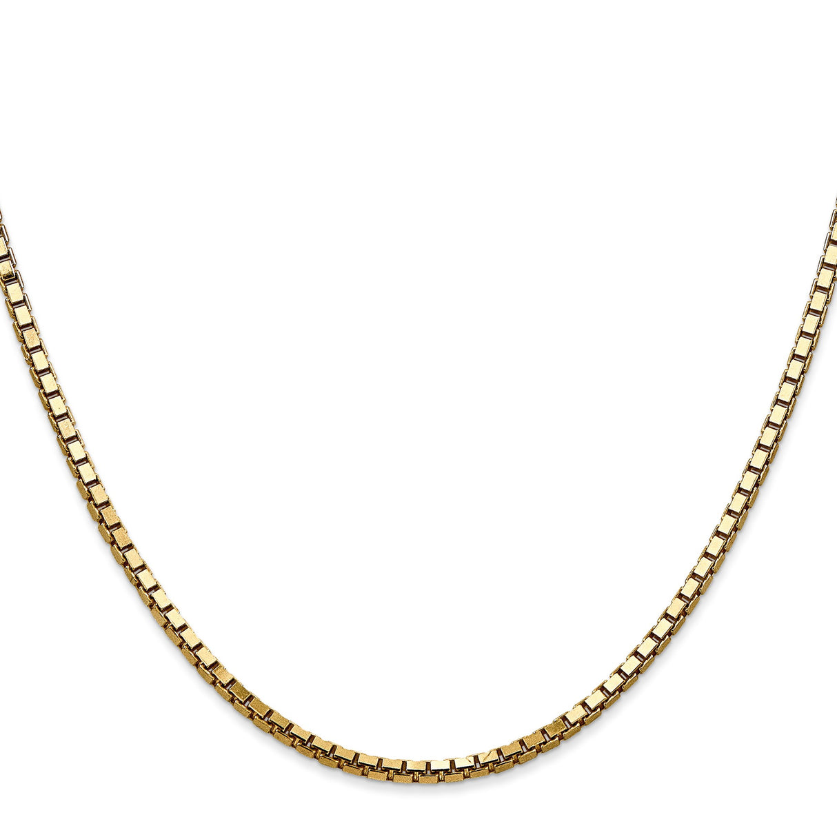 14K Yellow Gold 2.5 mm Box Chain Necklace, Polished