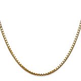 14K Yellow Gold 2.5 mm Box Chain Necklace, Polished