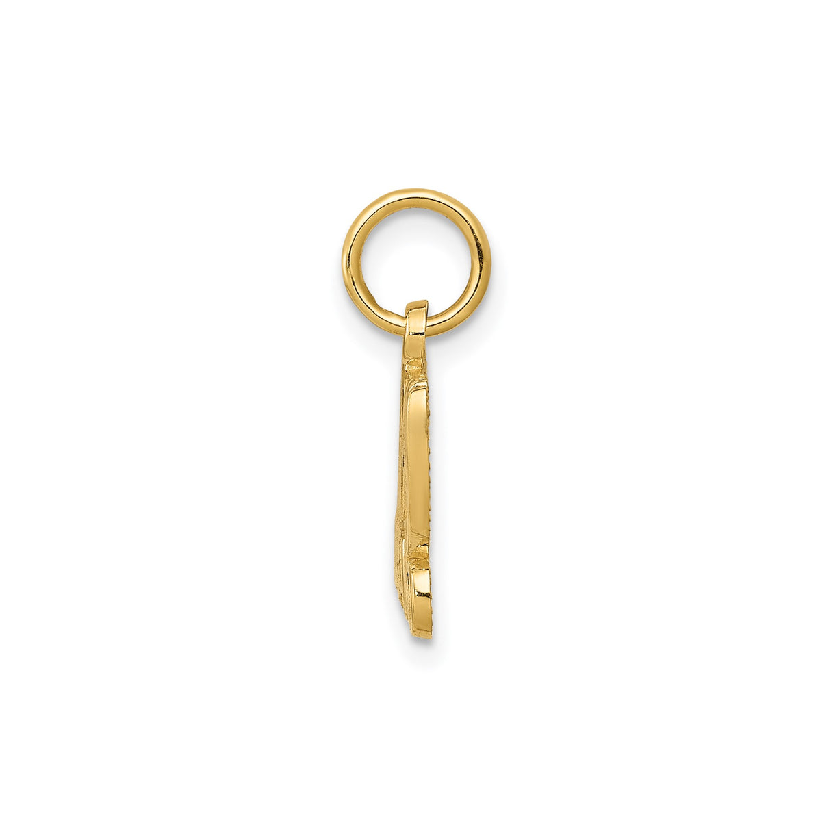 14k Yellow Gold Heart Pendant with I Love My Husband Bold Lettering, Romantic Jewelry for Women