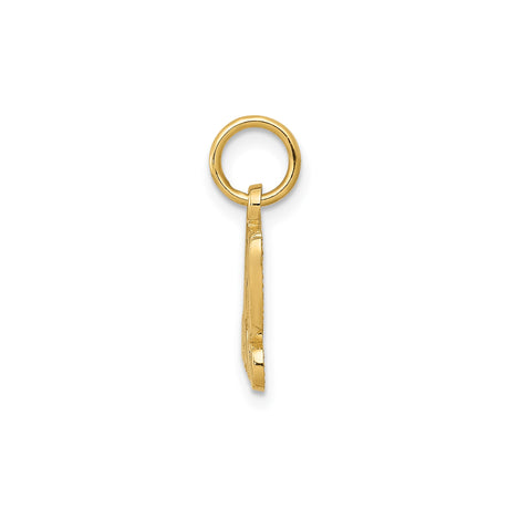 14k Yellow Gold Heart Pendant with I Love My Husband Bold Lettering, Romantic Jewelry for Women