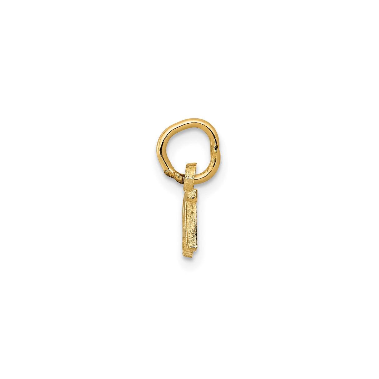 14k Yellow Gold Brat Pendant Charm with Block Lettering, Bold Statement Design