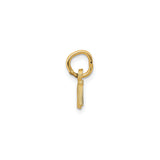 14k Yellow Gold Brat Pendant Charm with Block Lettering, Bold Statement Design