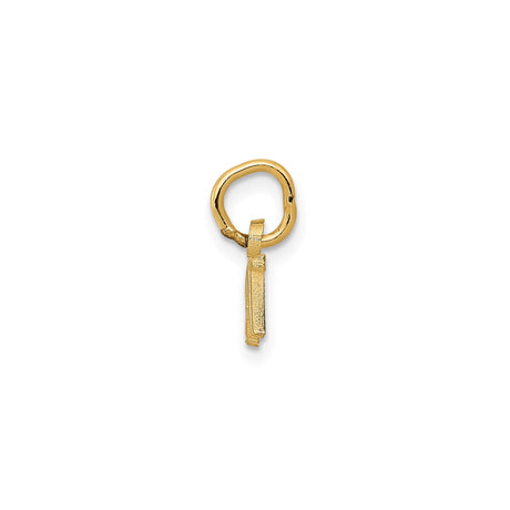 14k Yellow Gold Brat Pendant Charm with Block Lettering, Bold Statement Design