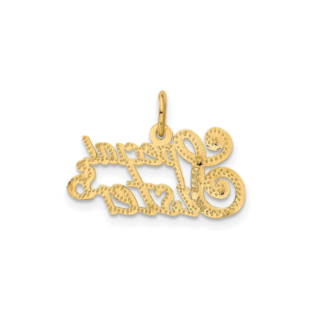 14k Yellow Gold Sister Pendant with Script Engraving, Sentimental Family Keepsake Charm for Women