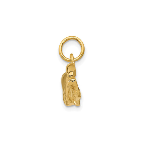 14k Yellow Gold Sports Car Charm Pendant with Vintage Automobile Design for Men and Unisex