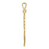 Open Filigree Male Lions Head Charm Pendant in Real 14k Yellow Gold