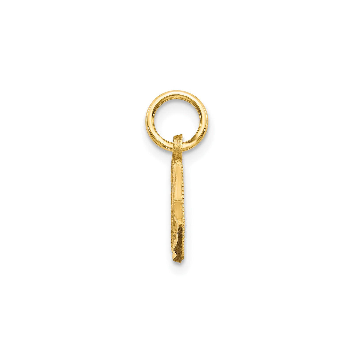 14k Yellow Gold Praying Hands Pendant, Religious Christian Charm for Women or Unisex Wear