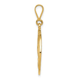 14k Yellow Gold Pendant with Raised Praying Hands, Christian Religious Charm for Men and Women